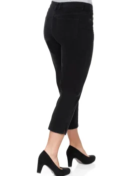 Schmale 7/8-Hose aus elastischem Baumwoll-Twill