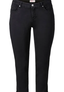 Schmale 7/8-Hose aus elastischem Baumwoll-Twill