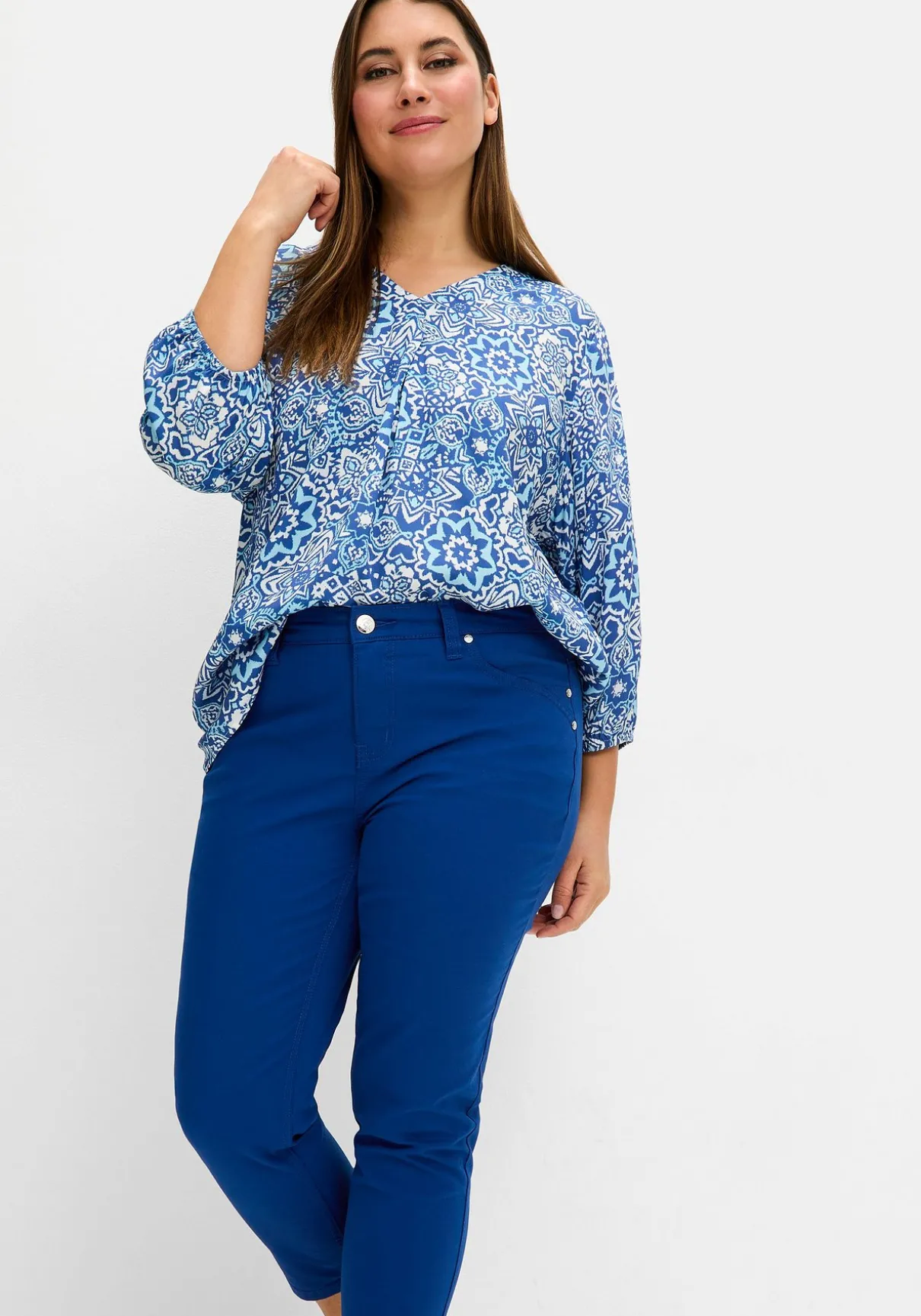 Schmale 7/8-Hose im Curvy-Schnitt SUSANNE