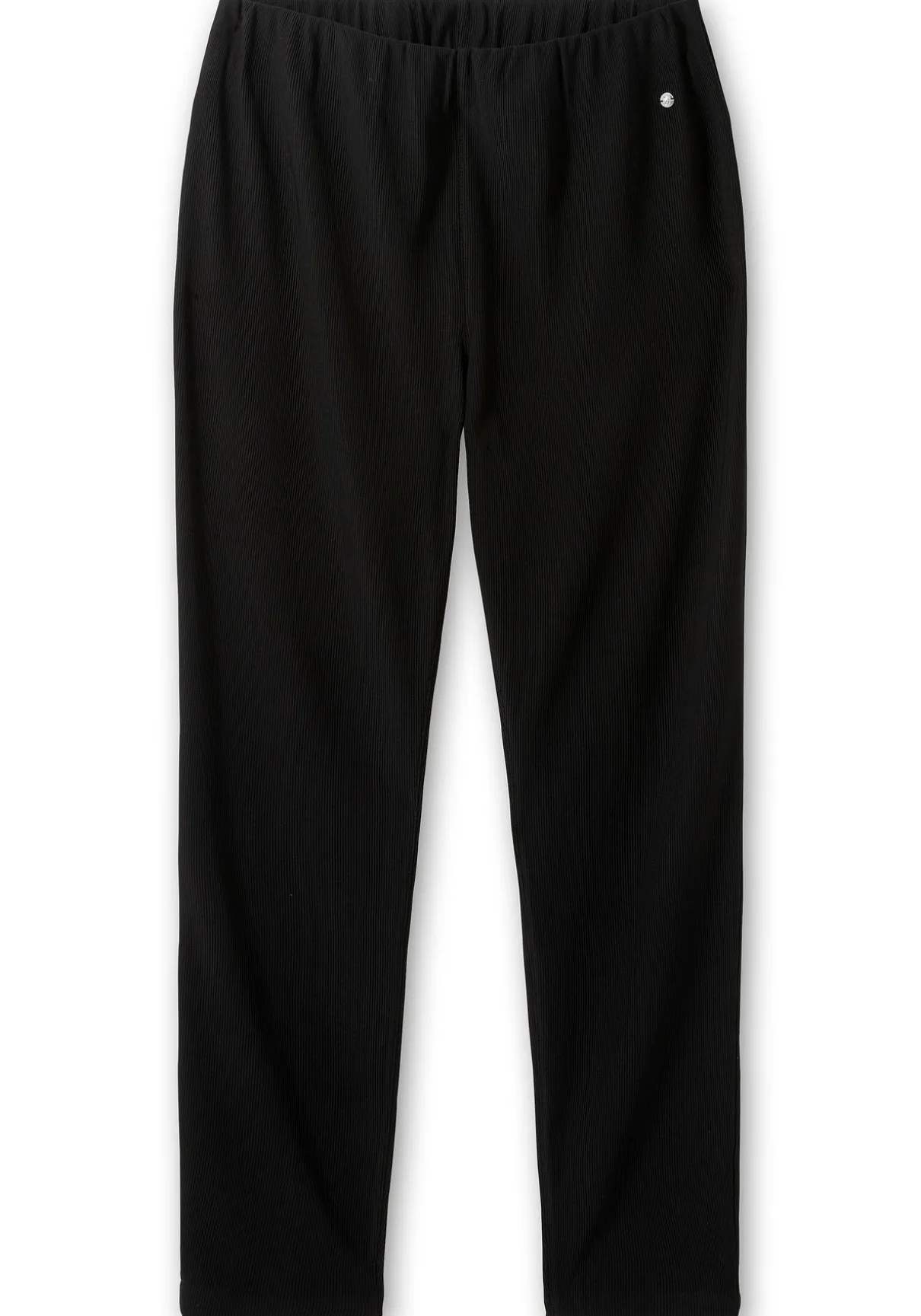 Schmale Hose in feiner Rippstruktur, mit Schlupfbund