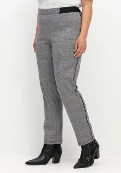 Schmale Hose mit grafischem Muster und Stretchbund