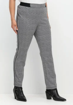 Schmale Hose mit grafischem Muster und Stretchbund