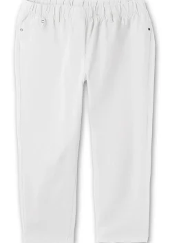 Schmale 7/8-Hose mit Gummibund, aus Twill