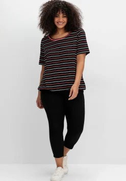 Schmale 7/8-Hose mit Gummibund