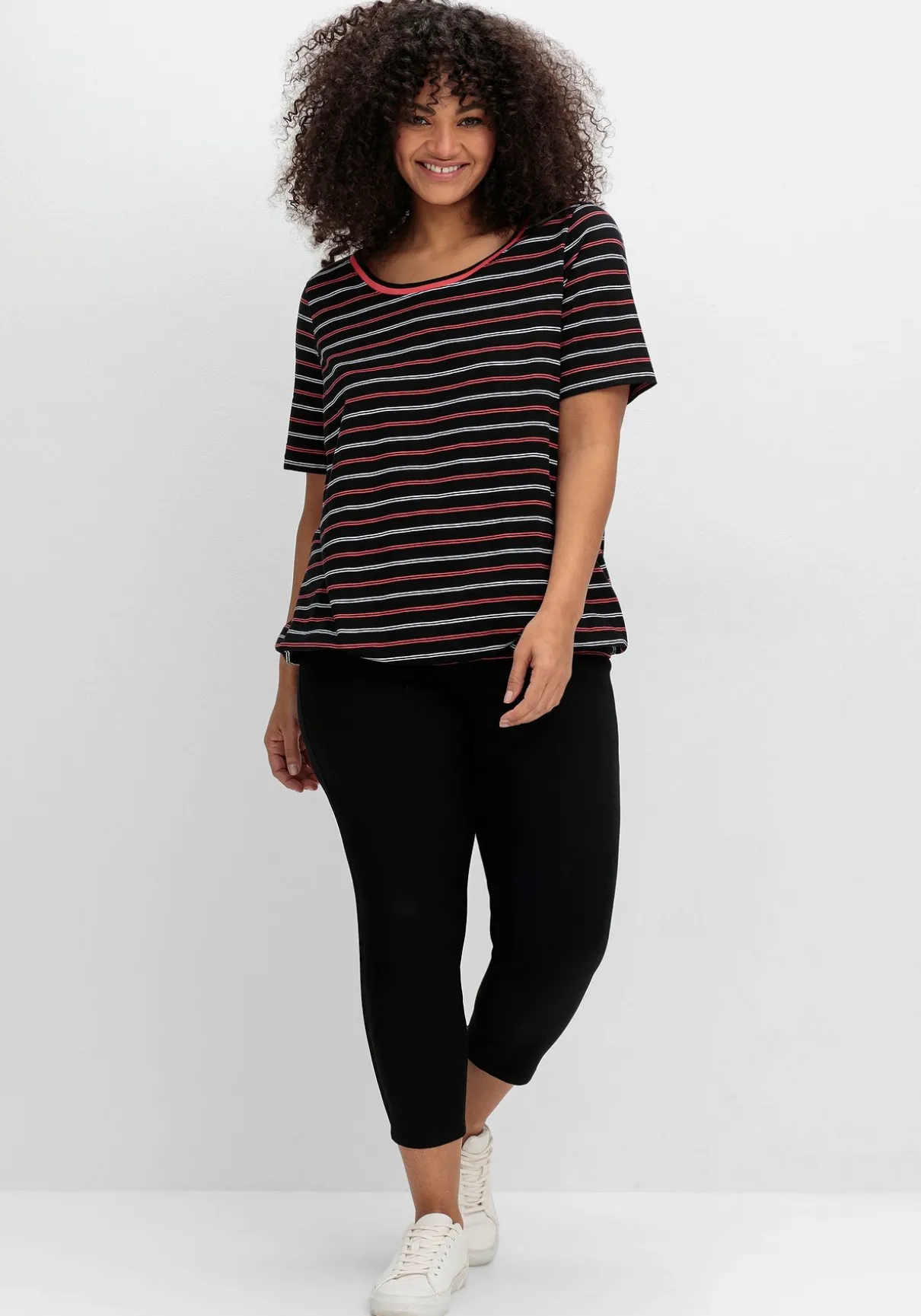 Schmale 7/8-Hose mit Gummibund