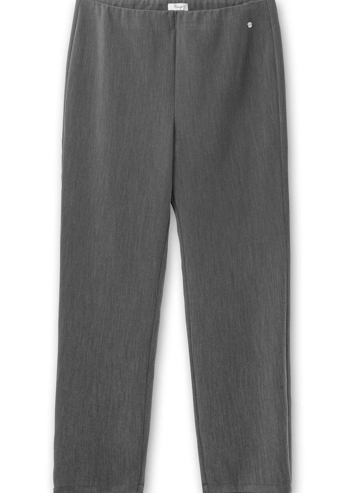 Schmale Hose mit Schlupfbund, in melierter Optik