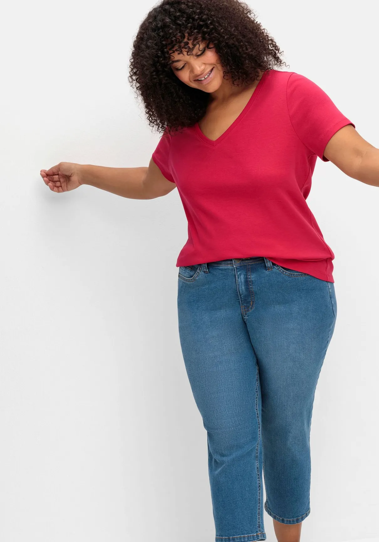 Schmale 7/8-Jeans im Curvy-Schnitt PIA