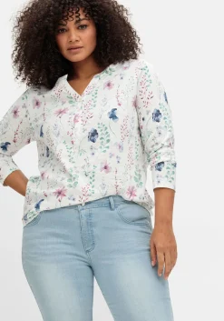 Schmale 7/8-Jeans mit Glitzersteinen am Saum