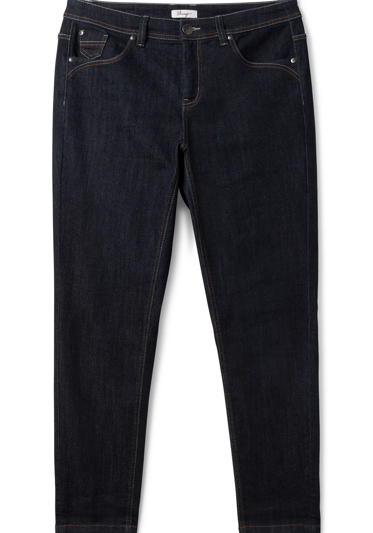 Schmale Jeans mit Kontrastnähten