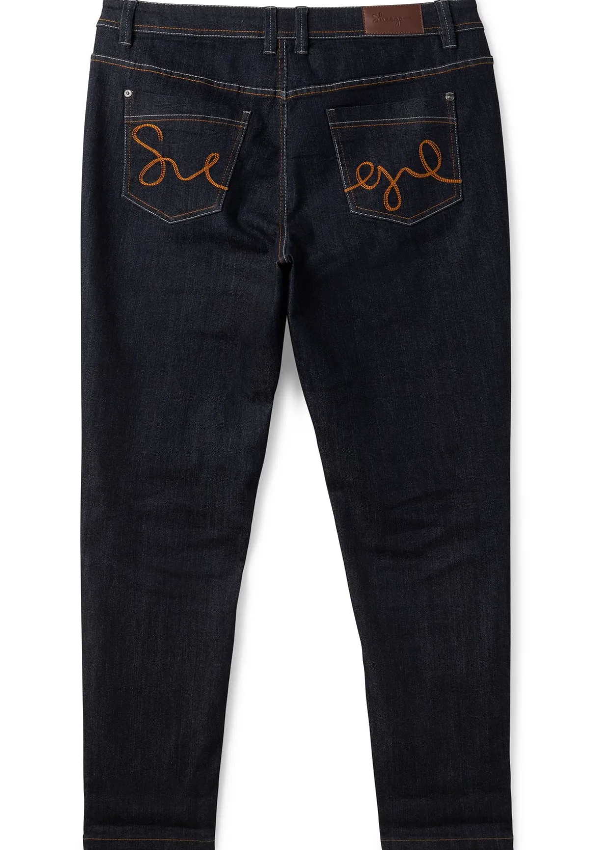 Schmale Jeans mit Kontrastnähten