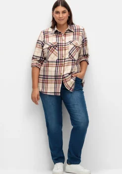 Schmale Jeans mit Rippstrick-Dehnbund