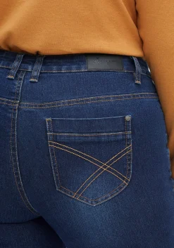 Schmale Jeans mit Zippern am Saumabschluss