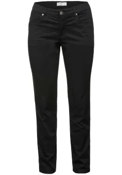 Schmale Stretchhose aus Baumwoll-Twill