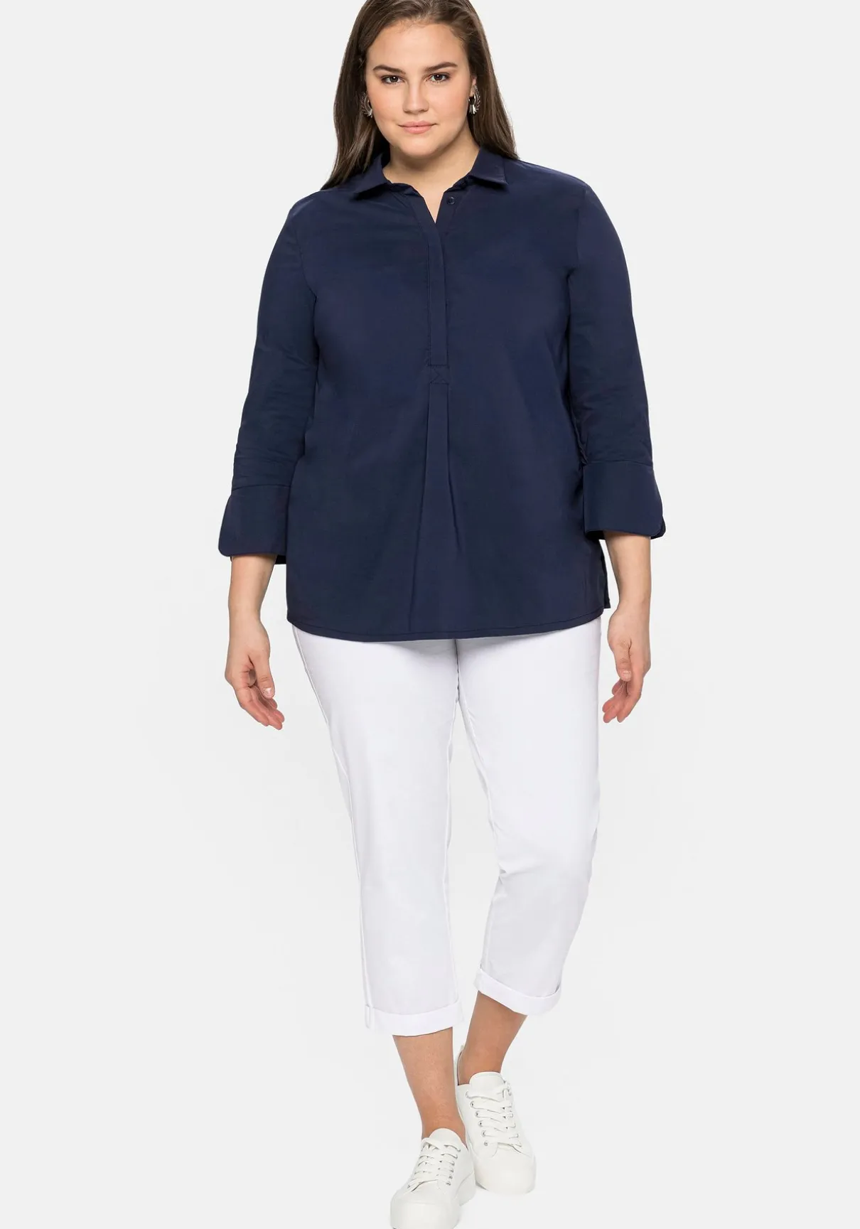 Schmale Stretch-Hose in 7/8-Länge