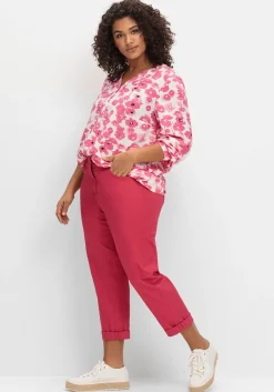 Schmale Stretch-Hose in 7/8-Länge