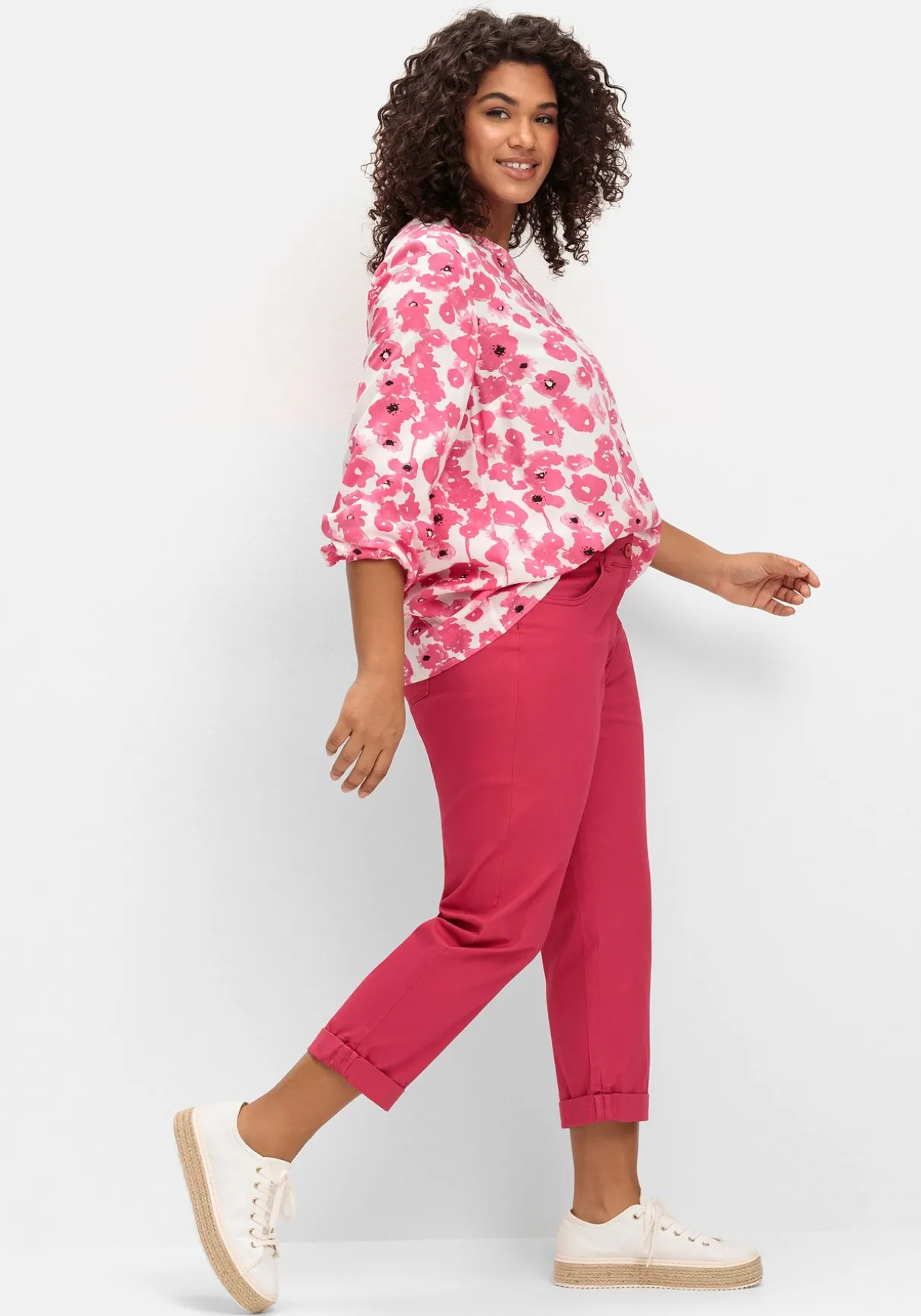 Schmale Stretch-Hose in 7/8-Länge