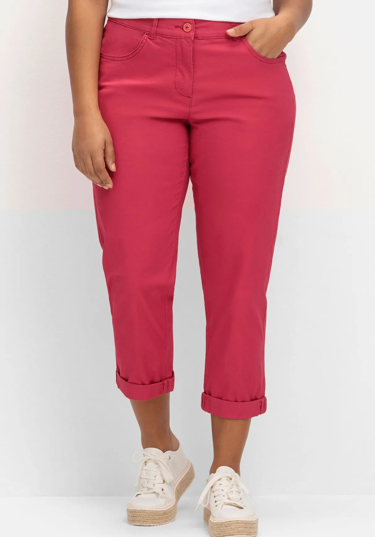 Schmale Stretch-Hose in 7/8-Länge