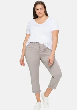 Schmale Stretch-Hose in 7/8-Länge