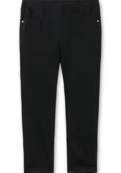 Schmale Stretchhose mit breitem Dehnbund