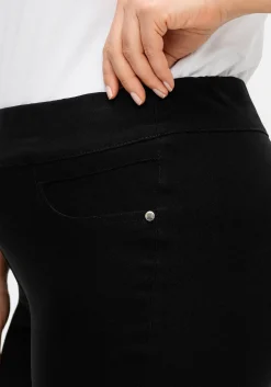 Schmale Stretchhose mit breitem Dehnbund