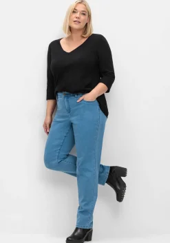 Schmale Stretch-Jeans im 5-Pocket-Stil