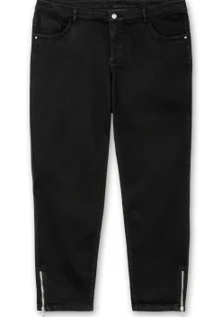 Schmale Superstretch-Jeans mit Glitzer-Details