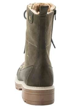 Schnürboots mit seitlichem Reißverschluss