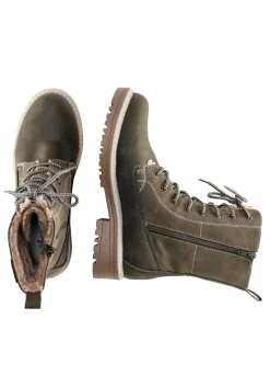 Schnürboots mit seitlichem Reißverschluss