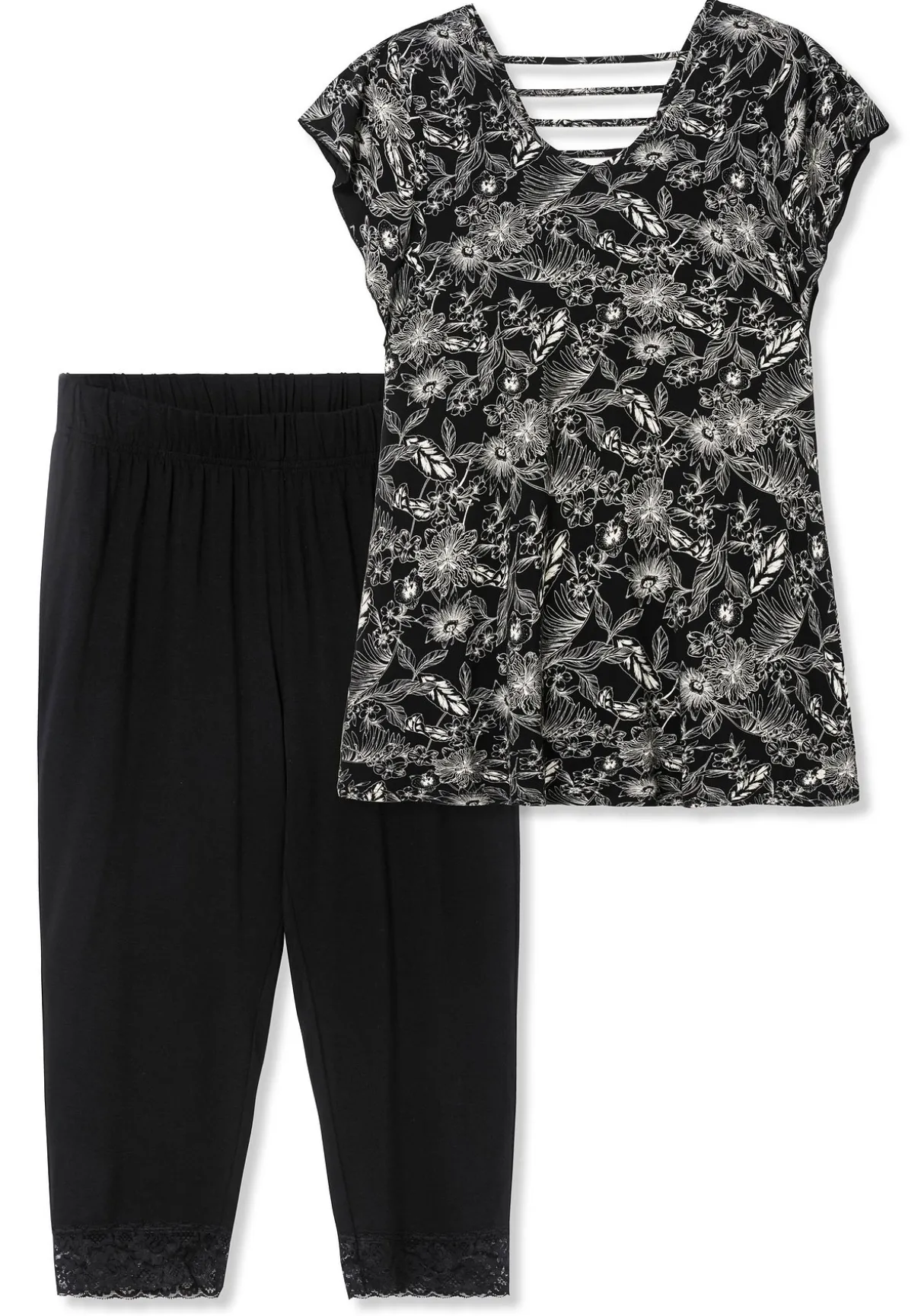Set aus A-Linien-Shirt und Capri-Leggings