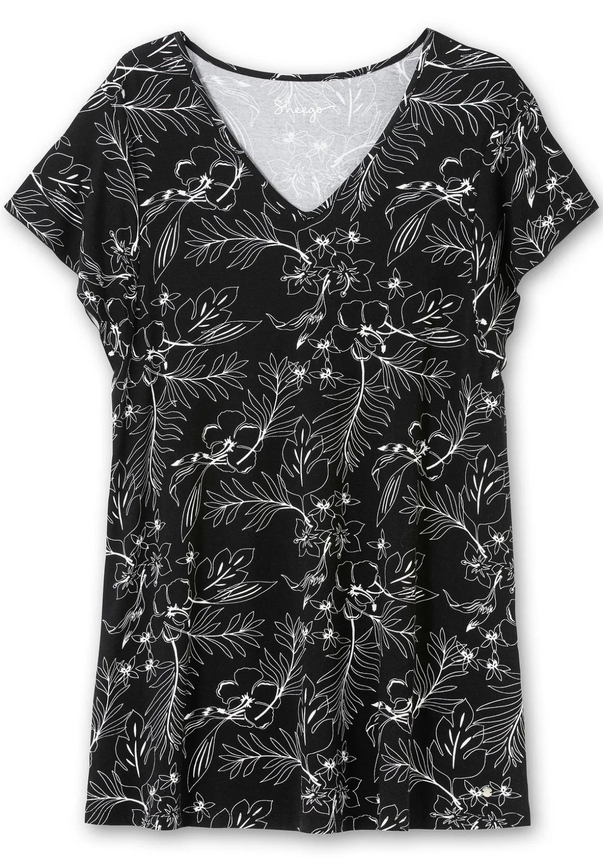 Set aus floralem Jerseyshirt und 3/4-Leggings