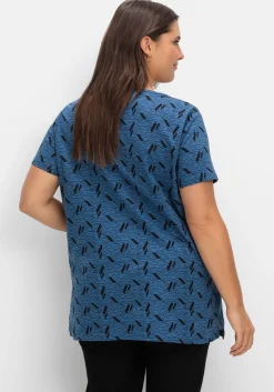 Shirt aus Jersey, mit Alloverdruck