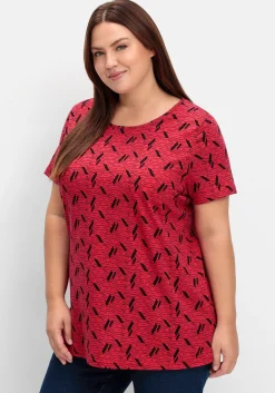 Shirt aus Jersey, mit Alloverdruck