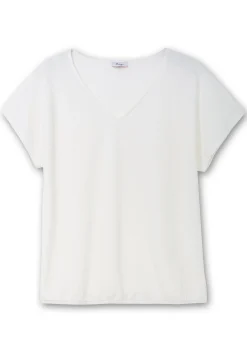 Shirt aus Struktur-Jersey, mit Gummizugsaum