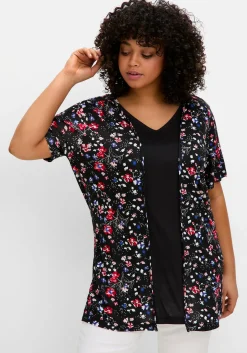 Shirt in 2-in-1-Optik, mit Blumendruck