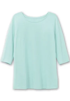 Shirt in Piqué-Qualität mit 3/4-Ärmeln