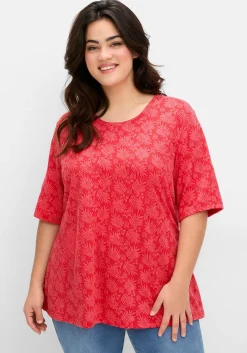 Shirt mit Alloverprint, leicht tailliert