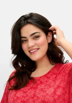 Shirt mit Alloverprint, leicht tailliert