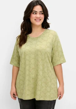 Shirt mit Alloverprint, leicht tailliert