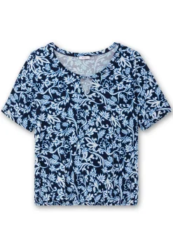 Shirt mit Alloverprint und Cut-out vorn