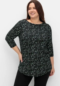 Shirt mit 3/4-Arm und Minimalprint
