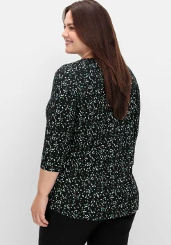 Shirt mit 3/4-Arm und Minimalprint