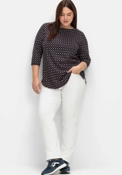 Shirt mit 3/4-Arm und Minimalprint