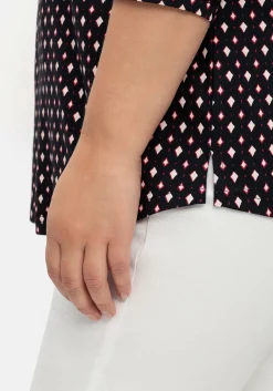 Shirt mit 3/4-Arm und Minimalprint