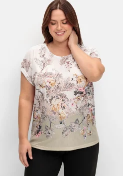 Shirt mit Blumenprint, in bügelfreier Qualität
