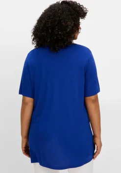 Shirt mit Faltendetails und Ziersteinen