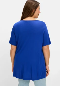 Shirt mit Faltendetails und Ziersteinen