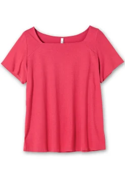 Shirt mit Flügelärmeln und Karree-Ausschnitt