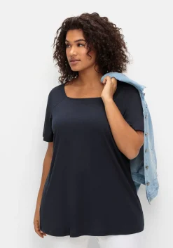 Shirt mit Flügelärmeln und Karree-Ausschnitt