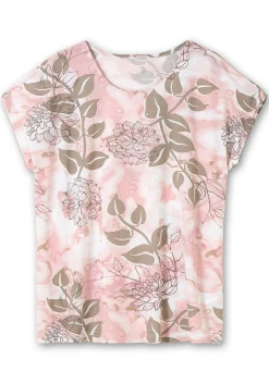 Shirt mit glänzendem Blumendruck