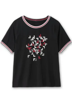 Shirt mit Grafik-Frontprint und Glitzerdetails